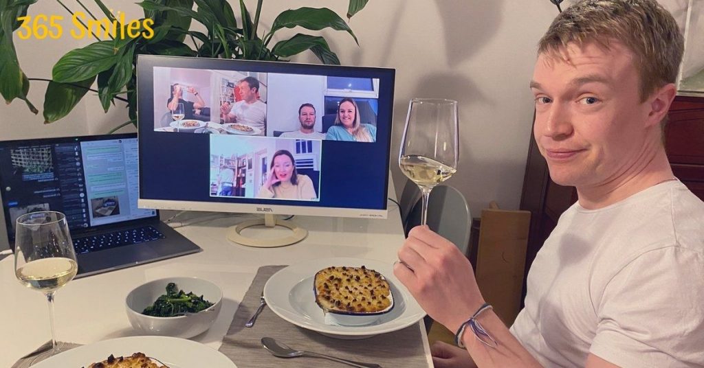 Host a virtual dinner party 365 Smiles