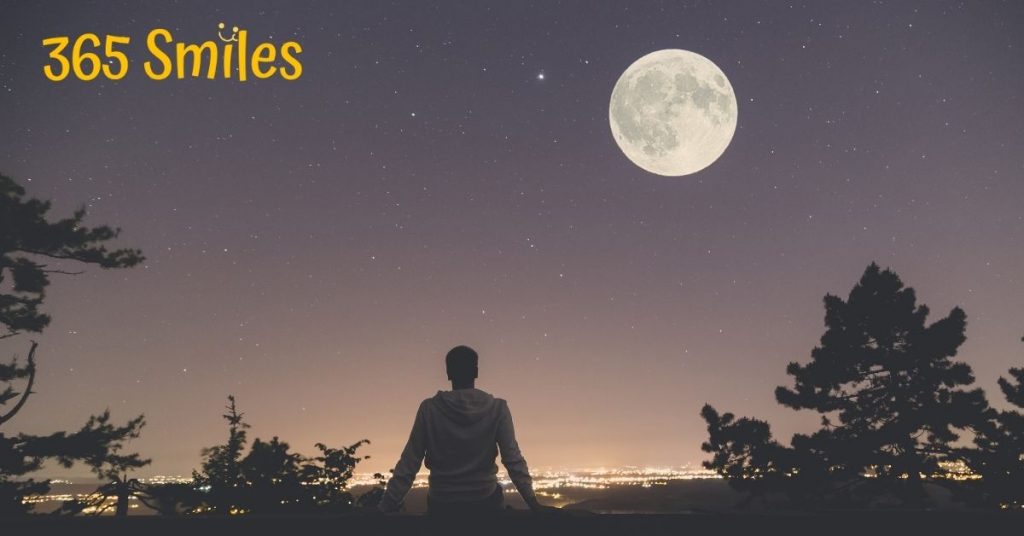 Gaze at the full moon