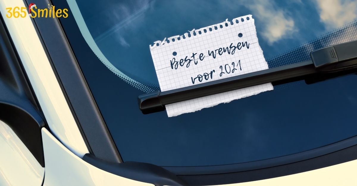 Put New years's wishes on windshield