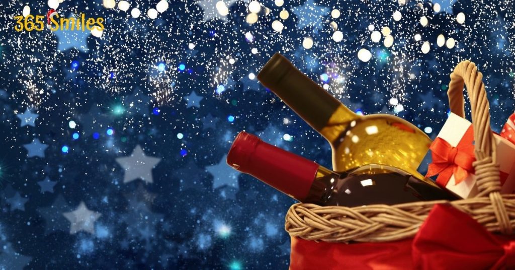 Give friends a basket with treats for New Year's Eve