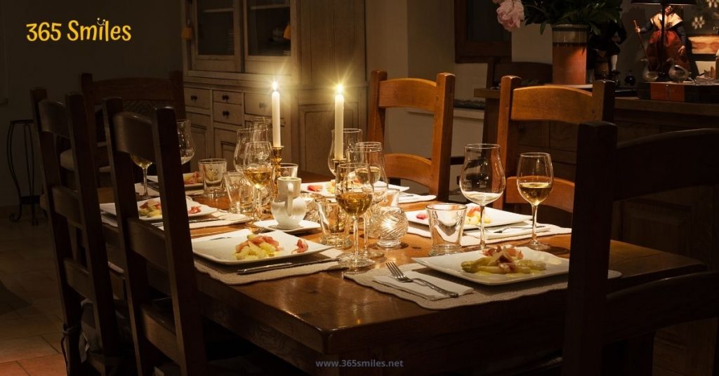Beautiful set table