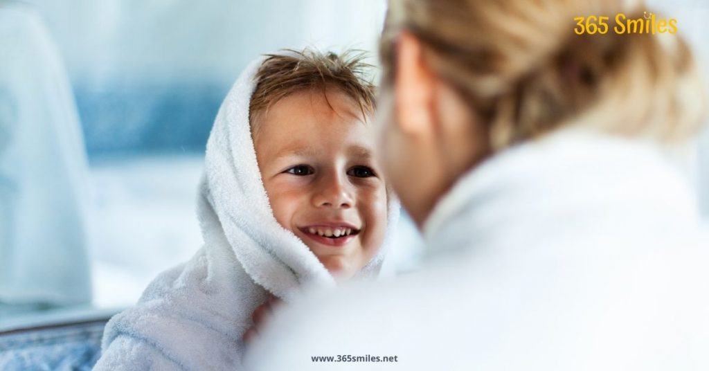 Give warm towel after shower