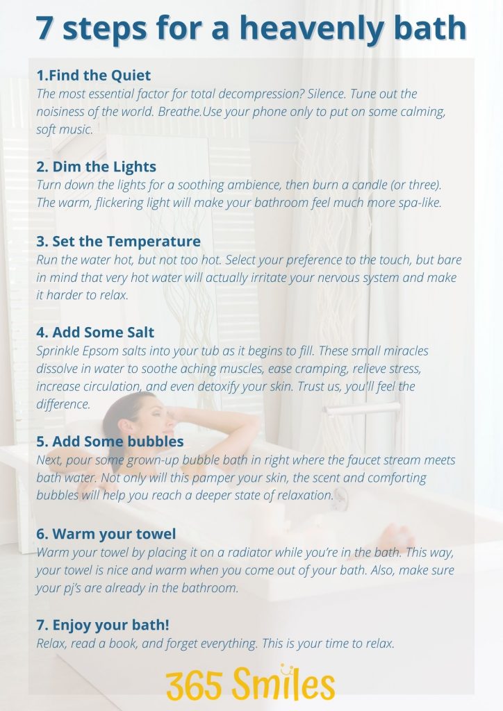 7 steps to a heavenly bath
